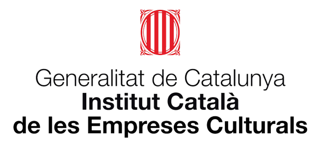 Logotipo del Instituto Catalán de las Empresas Culturales, con el escudo de la bandera catalana en la parte superior.